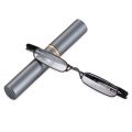 1Pc Mini Slim Pen Reading Glasses Small Reader Presbyopic Glasses Spring Hinged Eyeglasses with Pen Tube Clip Case +1.0x ~ +4.0x.