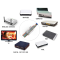 Crystal Metal CAT5e RJ45 Connector 8P8C Modular Ethernet Cable RJ 45 Ends Ethernet Cable Crimp Connectors UTP Network Plug. 