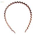 【The Edge of Beauty】2X Zig Toothed Wave Women Men Girls Hair Accessory Coffee. 