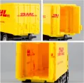 1:64 Express DHL Cargo Truck Model Alloy plastic Toy Car for Kids Gift Collection. 