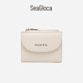 SeaGloca New Fashion Korean Solid Simple Multifunction Short Bifold Wallet for Women. 