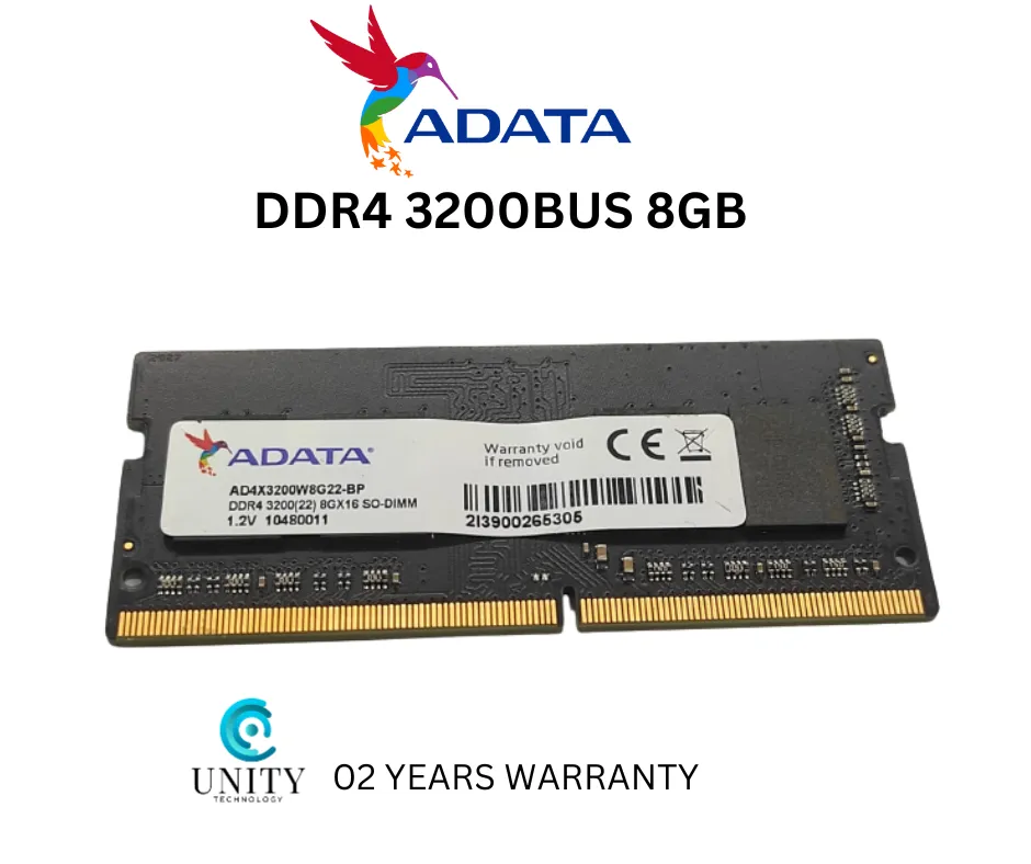 メモリー ADATA 8GB DDR4 3200MHz SO-DIMM ADATA 8GB, DDR4, 3200MHz (PC4-25600), CL22, DIMM Memory at
