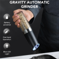 Electric Salt and Pepper Grinder Set Battery Operated Automatic Salt and Pepper Shakers Adjustable Coarseness LED Light Easy Install. 