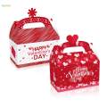 12x Valentine's Day Treat Boxes Portable Paper Box for Dessert Cookie Sweets. 