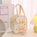 Kawaii Lunch Bag for Girls Cute Lunch Box Bag Insulated Bag Reusable Tote Bag for Hot or Cold Work Pink Easy to Use. 