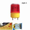 Solar Powered Traffic Warning Light LED Bulb Indicator Lamp for Construction Site Harbor Road Emergency Lighting. 