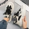 Summer men's shoes2023New Versatile Casual Sneakers Height Increasing White Shoes Hong Kong Style Clunky SneakersinsTrendy Shoes.