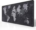 Extended XXL Gaming Mouse Map Pad 35.4X15.74X0.08 Inch, HD World Map Mouse Pad,with Non-Slip Base,Waterproof and Foldable Pad,Desktop Pad Suitable for Gamers,Suitable for Desktop,Office and Home,Black. 