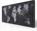 Extended XXL Gaming Mouse Map Pad 35.4X15.74X0.08 Inch, HD World Map Mouse Pad,with Non-Slip Base,Waterproof and Foldable Pad,Desktop Pad Suitable for Gamers,Suitable for Desktop,Office and Home,Black. 