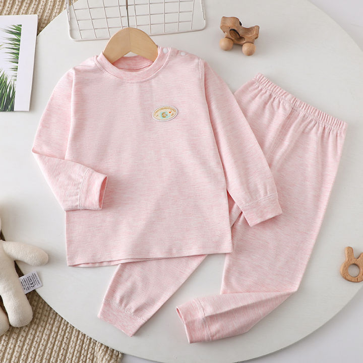 Colorful%20cotton%20suit%20boys%20and%20girls%20autumn%20clothes%20and%20pants%20Children's%20underwear%20set%20baby%20long%20sleeves%20and%20trousers%20One%20piece%20on%20behalf%20of%20the%20hair%20-%20Image%202