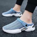 Mesh Men Sandals Outdoor Clogs Casual Sneakers for Man Breathable Half Slippers Slip on Lightweight Walking Beach Man Shoes 2024.