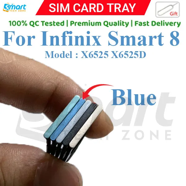For%20Infinix%20Smart%208%20X6525%20X6525D%20Sim%20Tray%20Micro%20SD%20Card%20Slot%20with%20Sim%20Ejector%20Pin%20Replacement%20Part%20-%20Image%203