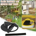 Reusable Smart Mouse Rat Trap  Plastic Flip  Slide Bucket Lid  Mouse Trap Humane Or Lethal   Auto Reset Door Style Multi Catch（Yellow）. 