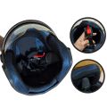 STM Half face Best Quality helmet for Man & Women- red/black.
