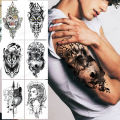 【beauty code store】New Hot Transfer Fake Tattoo Waterproof Temporary Tattoo Sticker Men Women Wolf Arm Tattoo Flash Tattoo Sleeve. 