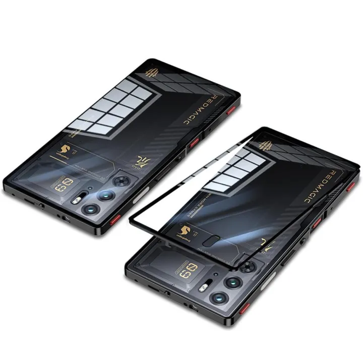 Metal%20Frame%20Case%20for%20REDMAGIC%209S%20Pro+%20/%209S%20Pro%20/%209%20Pro+%20/%209%20Pro%20with%20Clear%20Tempered%20Glass%20Back%20Cover%20Camera%20Protection%20-%20Image%202