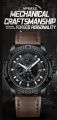 NAVIFORCE NF8055L PU Leather Chronograph Watch For Men’s –Black & Chocolate. 