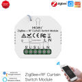 tuya ZigBee RF433 Smart Curtain Switch Module Motorized Roller Shutter Blinds Motor 2MQTT Work With Alexa Google Home.
