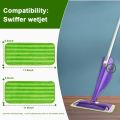 Reusable Microfiber Mop Pads for Swiffer Wet Jet, Wet and Dry Pad, Household Dust Cloth, Cleaning Accessories, 2Pcs. 