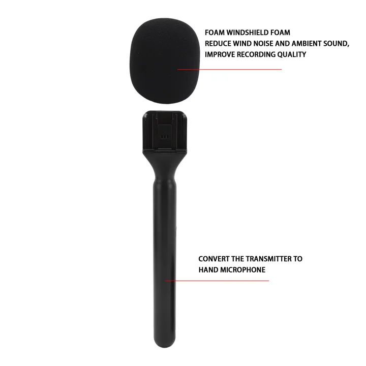 Microphone%20Handle%20Mount%20Black%20Perfect%20Fit%20Handheld%20Wireless%20Mic%20Stand%20Lightweight%20ABS%20Structure%202Pcs%20with%20Windshields%20Foams%20for%20Hosting%20Events%20-%20Image%202