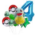 9pcs Pokemon Pikachu Balloon Party Decoration Supplies Charmander Squirtle Bulbasaur Party Aluminum Film Balloon Gift Figure Toy. 