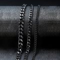 Men's Cuban Link Chain Necklace Stainless Steel Long Chain Hip Hop Male Jewelry Gifts. 