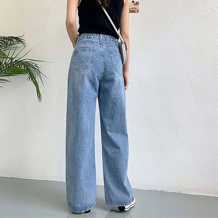 ladies%20High%20waisted%20Wide%20Leg%20Jeans%20-%20Image%203