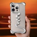 Metal Bare Frame Case for iPhone 16 Pro Max Racetrack Shaped Cool Design Aluminum Alloy Bumper 15 Pro Max 14 Plus Shockproof Grade Shell Borderless. 