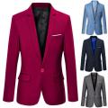 Men Blazer Jackets 2023 Solid Color Long Sleeve Lapel Slim Fit Business Blazer Suit Coat Outwear Brand Mens Casual Blazers Coats. 