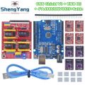 Tzt Cnc Shield V3 Engraving Machine 3d Printe 4pcs Drv8825 Or A4988 Driver Expansion Board For Arduino Uno R3 With Usb Cable. 