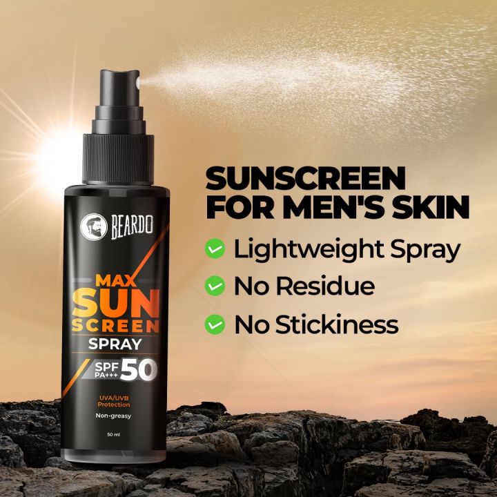 Beardo%20Max%20Sunscreen%20SPF%2050%20&%20PA+++%20Spray%20for%20Men%20%7C%20Non-greasy%20Spray%20for%20Men%20%7C%20Easy%20Application%20of%20Sunscreen%20for%20Oily%20Skin%20%7C%20UVA%20UVB%20Protection%20%7C%2050ml%20-%20Image%206