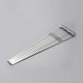 38cm Length Barbecue Stick Easy To Use Stainless Steel Flat Skewers Stick Rust-Resistant Metal Kebab Stick for Outdoor.