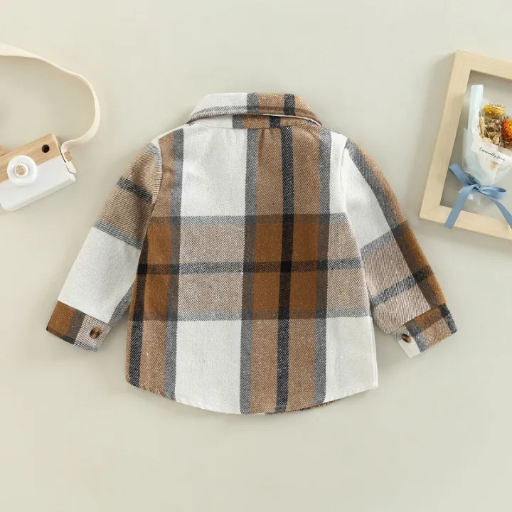 Toddler%20Baby%20Boy%20Girl%20Plaid%20Shirt%20Jacket%20Outfits%20Button%20Down%20Cardigan%20Kids%20Long%20Sleeve%20Coat%20Tops%20Fall%20Clothes%20-%20Image%203