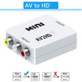 HD 1080P RCA AV To HDMI-compatible Composite Adapter Converter AV2HD Audio Video Cable CVBS AV Adapter with USB Cable Superman.