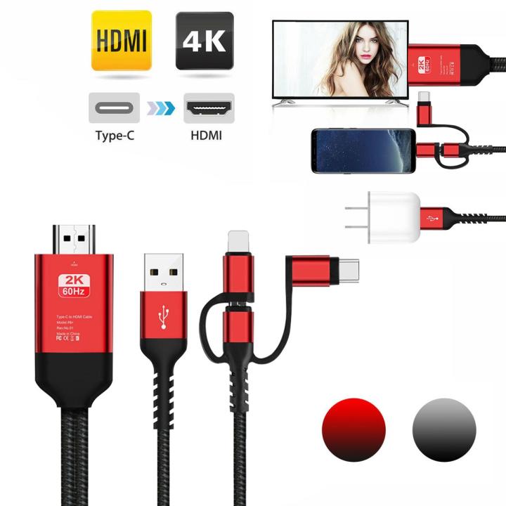 3 in 1 USB Type C to HDMI Adapter