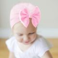 Accessories Baby Girl Cotton Turban Big Bow Hat Toddler Kids Head Wrap Newborn Beanie Solid Color Infant Bonnet Cap 0-2T.