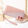 【Wweirdoo】2020 Fashion Patchwork Glitter Women Sequined Long PU Leather Purse Female s Girls Wholeale Ladies wallet.
