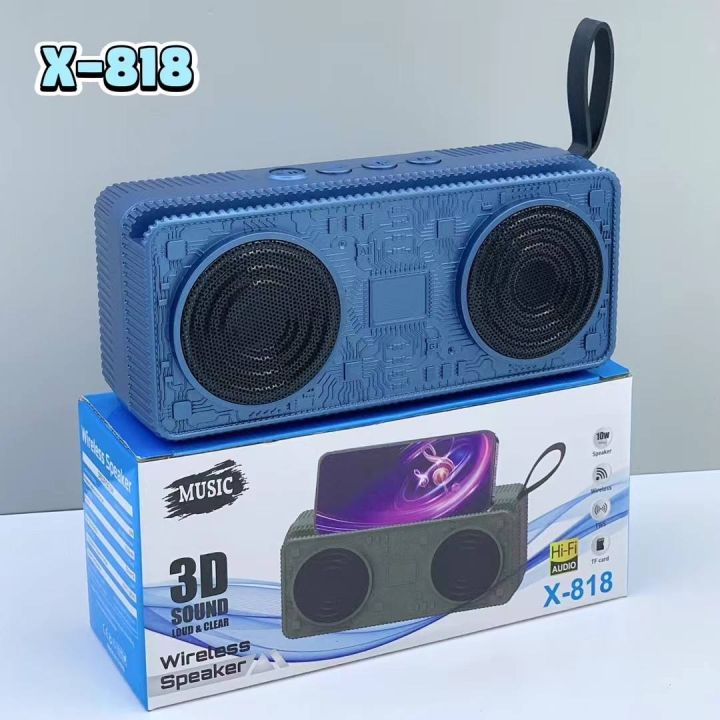 X-818%20Bluetooth,%20USB,%20TF%20Card%20&%20FM%20Radio%20Supported%203D%20Sound%20Loud%20&%20Clear%20HiFi%20Audio%2010W%20Wireless%20Speaker%20-%20Image%205
