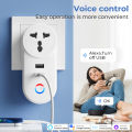 ROVF Wifi Smart Socket 3 Pin Plug with USB Eu/Us/Uk Outlet Adapter Charging Voice Timing Smart Life App Electrical for Google Home Alexa Tuya. 