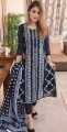 Black Color Joypuri Cotton Unstitched Afsan Pritn Exclusive, Stylist, Fashionable Three Pics For Woman. - 3 Pice Dress. 