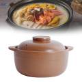 Clay Pot with Lid Binaural Handle Cooking on Stoves Top Earthen Cooking Pot. 