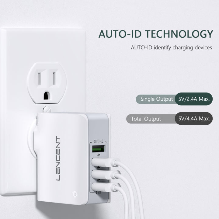 Lencent%20USB%20Charger%20Plug%204-Port%20USB%20Universal%20Travel%20Adaptor%20Plug%2022W/5V%204.4A%20Wall%20Charger%20with%20Singapore/USA/EU/AUS%20Worldwide%20Travel%20Charger%20Adapter%20Multi%20Plug%20-%20Image%204
