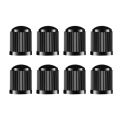 8pcs Tyre Valve Caps, Plastic Car Tire Stem Dust Covers with Seal Ring for SUV, Motoike, Trucks, Bike, Bicycle, Black.