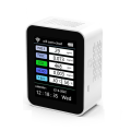 Tuya WiFi 7 in 1 Smart Air Quality Monitor CO2 Meter TVOC HCHO PM2.5 Tester White.