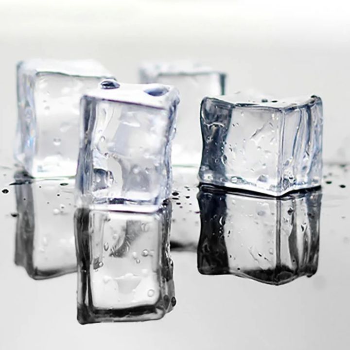 【Customer favorite】 Cubes 24 Pcs Artificial Ice Cubes Transparent ...