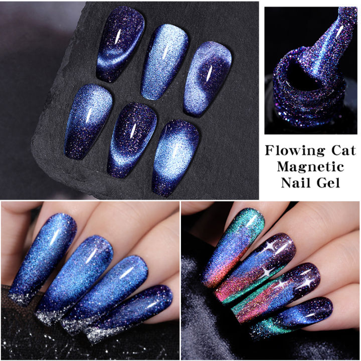 LILYCUTE%207ml%20Colorful%20Double%20Light%20Cat%20Magnetic%20Gel%20Nail%20Polish%20Sparkling%20Rainbow%20Glitter%20Semi%20Permanent%20Nail%20Art%20UV%20Gel%20Varnish%20-%20Image%205