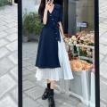 V-Neck Long Dress Korean Fashion Robe Playa Summer Dresses Women 2024 Casual Urban Trendyol Female Clothing Elegant Gowns Basic. 