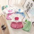 Cotton Kids Clothing Sets 2Pcs Summer Fruits Clothes for Girls Baby Boys Short Sleeve T-Shirt+Shorts Suit Toddler Kids Tracksuit.