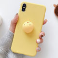 Squishy 3D Toys Chick Phone Cat Case For Samsung Galaxy S6 S7 S8 S9 S10e S20 S21 FE S22 S23 Ultra Cartoon Funny Foot Soft Cover. 