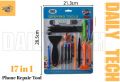 JYD 17-in-1 High-Quality Mobile Phone Repair Tool Set with Precision Screwdrivers, Spudger, and Prying Tools. 